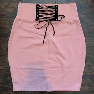Pink body con skirt